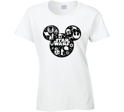 Star Wars Mickey Head Fan Ladies T Shirt Star Wars Mickey Head Fan Ladies T Shirt