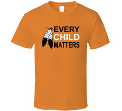Orange Shirt Day - Every Child Matters - White Feather V3 T Shirt Orange Shirt Day - Every Child Matters - White Feather V3 T Shirt