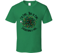 Tangled Christmas Lights. Everything's Fine. T Shirt