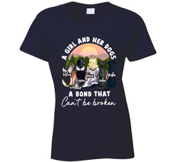 A Girl And Her Dogs Ladies T Shirt A Girl And Her Dogs Ladies T Shirt