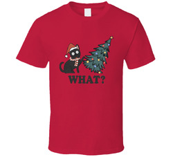 Cap Tip Funny Christmas Cat Knocking Over Tree T Shirt Cap Tip Funny Christmas Cat Knocking Over Tree T Shirt