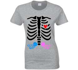 Skeleton Babies On The Way Costume Ladies T Shirt Skeleton Babies On The Way Costume Ladies T Shirt
