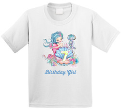 Mermaid Theme Birthday Girl Seven 7 Years Old T Shirt Mermaid Theme Birthday Girl Seven 7 Years Old T Shirt