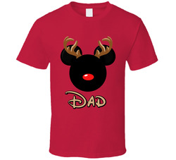 Disney Christmas Reindeer Family - Dad T Shirt Disney Christmas Reindeer Family - Dad T Shirt