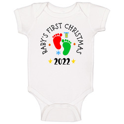 Baby's First Christmas Baby One Piece Baby's First Christmas Baby One Piece