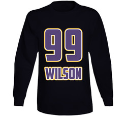 Ringette #99 Wilson Back Jersey Style Long Sleeve T Shirt Ringette #99 Wilson Back Jersey Style Long Sleeve T Shirt