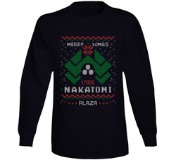 Die Hard Ugly Christmas Sweater Nakatomi Plaza Long Sleeve T Shirt Die Hard Ugly Christmas Sweater Nakatomi Plaza Long Sleeve T Shirt