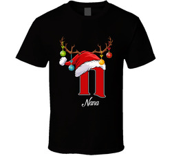 Christmas Family Initial - Nana T Shirt Christmas Family Initial - Nana T Shirt