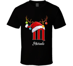 Christmas Family Initial - Michaela T Shirt Christmas Family Initial - Michaela T Shirt