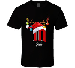 Christmas Family Initial - Mike T Shirt Christmas Family Initial - Mike T Shirt