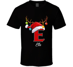 Christmas Family Initial - Ella T Shirt Christmas Family Initial - Ella T Shirt