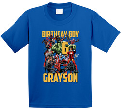 Grayson's 6th Birthday Superhero Theme T Shirt