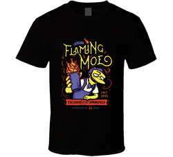 The Simpsons Flaming Moe T Shirt