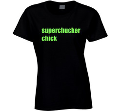 Superchucker Chick Volleyball Team Ladies T Shirt