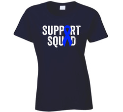 Colon Cancer - Support Squad Ladies T Shirt