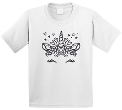 Unicorn Face (customizable With Name, Age, Colours, Etc) T Shirt