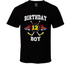 12th Birthday Hockey Themed T Shirt