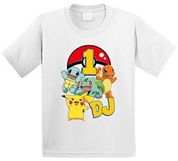 1st Birthday Pokemon Theme One Year Old (custom Name Or Age) T Shirt