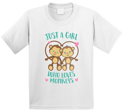 Just A Girl Who Loves Monkeys T Shirt