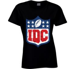 Idc I Don't Care About Nfl Football Ladies T Shirt