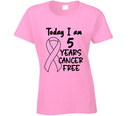 5 Years Cancer Free Ladies T Shirt