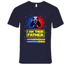Vader I Am Their Father - 2 Sabres (with Custom Names) T Shirt