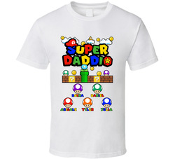 Super Daddio With 5 Custom Names T Shirt