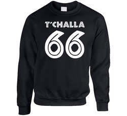T'challa #66 Wakanda Football Association Crewneck Sweatshirt T'challa #66 Wakanda Football Association Crewneck Sweatshirt