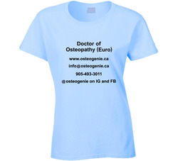 Osteo Genie Doctor Of Osteopathy (back) Ladies T Shirt Osteo Genie Doctor Of Osteopathy (back) Ladies T Shirt
