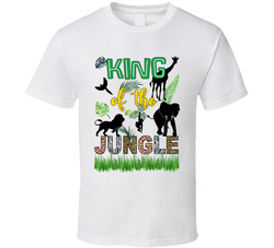 King Of The Jungle Young, Wild & Three Birthday Theme T Shirt