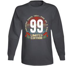 99th Birthday Limited Edition Awesome Since 1924 Long Sleeve T Shirt