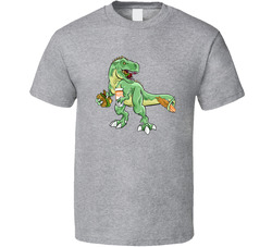 T-rex Eating Fast Food Burger T Shirt