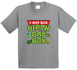 Teenage Mutant Ninja Turtles Birthday Day Boy 6 Years Old T Shirt