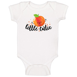 Little Cutie Peach Themed Baby One Piece