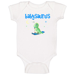 Babysaurus Ski Theme Baby One Piece