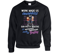 Coworkers To Besties Crewneck Sweatshirt