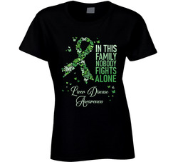 Liver Disease Awareness ( Butterfly Theme) Ladies T Shirt Liver Disease Awareness ( Butterfly Theme) Ladies T Shirt