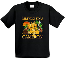 Lion King Birthday Boy - Custom Age & Name T Shirt Lion King Birthday Boy - Custom Age & Name T Shirt