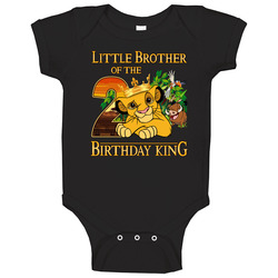 Lion King Birthday Boy - Little Brother Baby One Piece Lion King Birthday Boy - Little Brother Baby One Piece