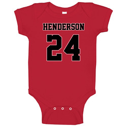 Jersey Style: Henderson 24 Baby One Piece Jersey Style: Henderson 24 Baby One Piece