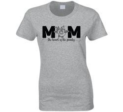 Mom With Customizable Birth Flower Ladies T Shirt