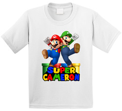 Super Mario With Custom Name: Cameron T Shirt