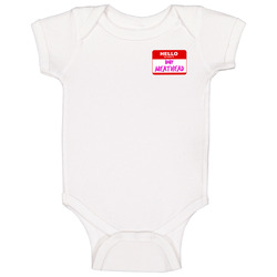 Hello My Name Is Baby Meathead Baby One Piece