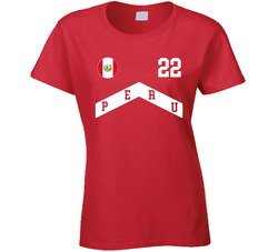 Peru Jersey Ladies T Shirt Peru Jersey Ladies T Shirt