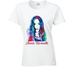 Am Watercolour Tour (front) Ladies T Shirt Am Watercolour Tour (front) Ladies T Shirt