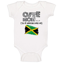 Cute Now - 'til My Jamaican Comes Out Baby One Piece Cute Now - 'til My Jamaican Comes Out Baby One Piece