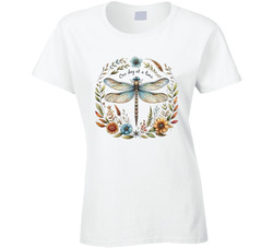 One Day At A Time Dragonfly Theme Ladies T Shirt One Day At A Time Dragonfly Theme Ladies T Shirt