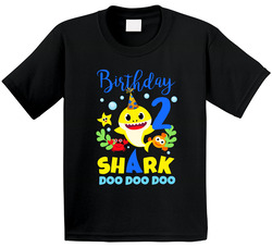 Baby Shark Birthday Family  - Birthday Child (customize Age) T Shirt