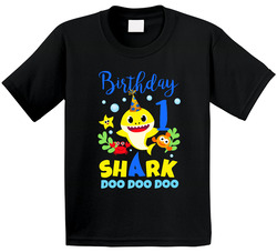 Baby Shark Birthday Family - 1st Birthday Child (customize Age) T Shirt