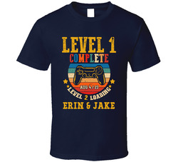Wedding Anniversary Video Game Theme Level 1 Complete (customize Name And Date) T Shirt